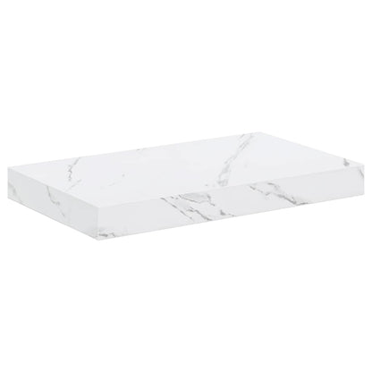 vidaXL Wandregal 4 pcs Weiß Marmor 40 x 23,5 x 4 cm Holzwerkstoff