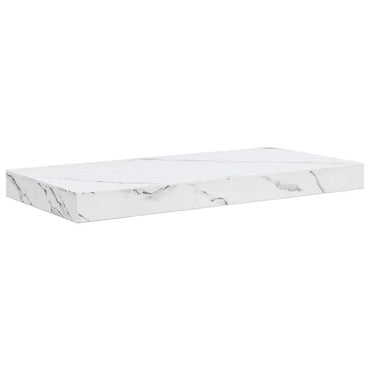 vidaXL Wandregal Wandmontiert Weiß Marmor 50 x 23 x 4 cm Holzwerkstoff