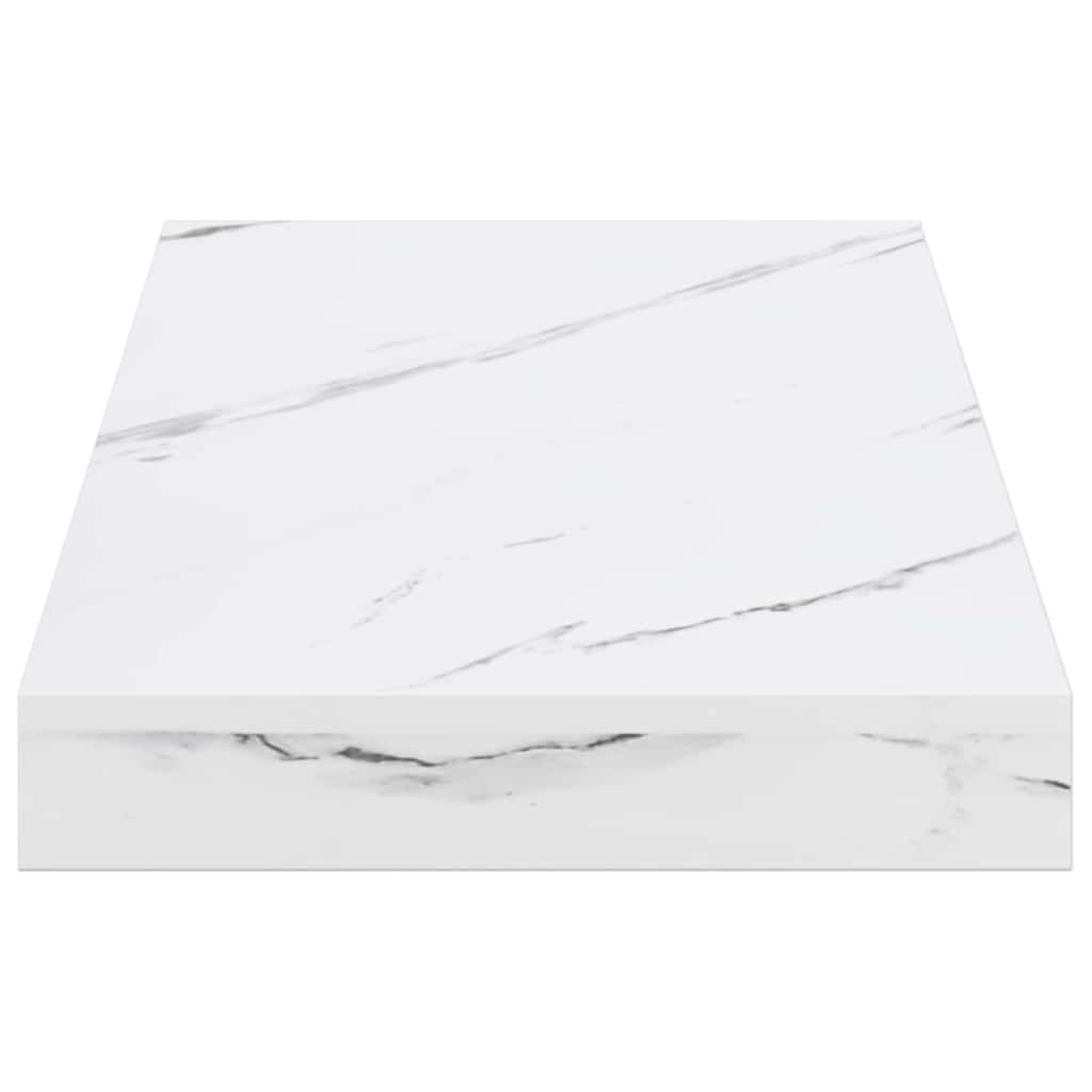 vidaXL Wandregal Wandmontiert Weiß Marmor 50 x 23 x 4 cm Holzwerkstoff
