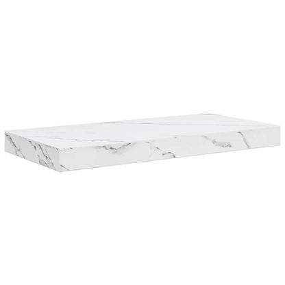 vidaXL Wandregal 2 pcs Weiß Marmor 50 x 23,5 x 4 cm Holzwerkstoff