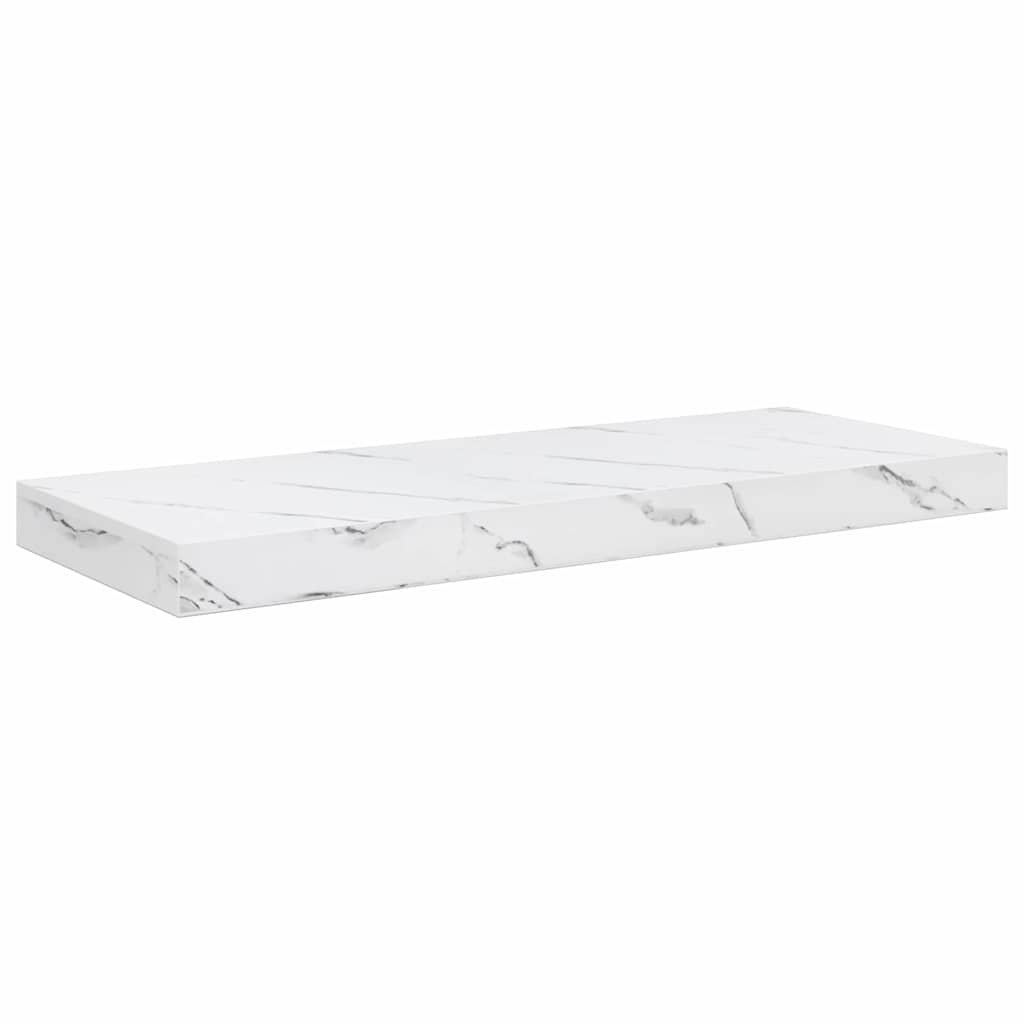 vidaXL Wandregal Wandmontiert Weiß Marmor 50 x 23 x 4 cm Holzwerkstoff