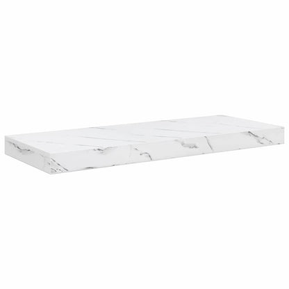 vidaXL Wandregal Wandmontiert Weiß Marmor 50 x 23 x 4 cm Holzwerkstoff