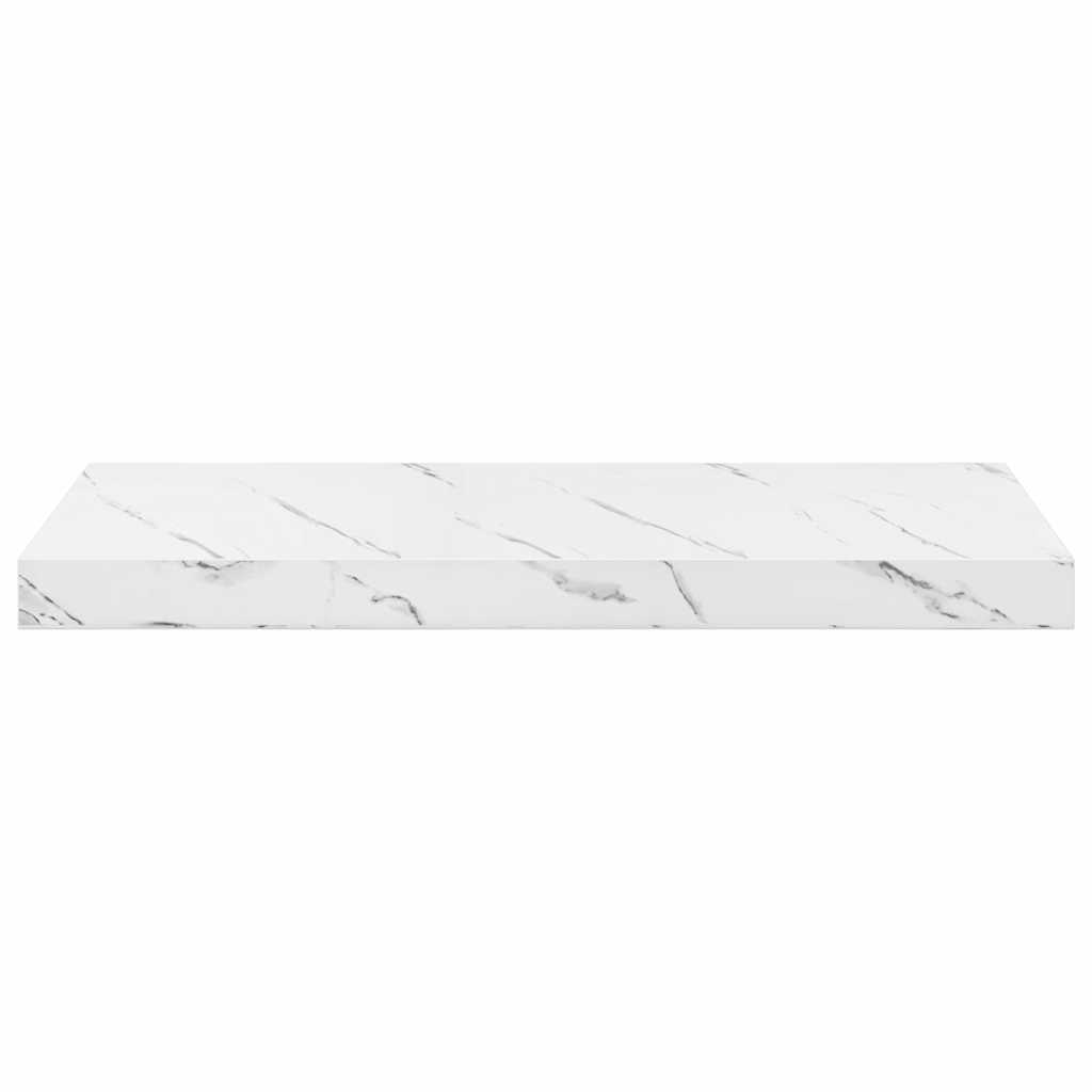 vidaXL Wandregal Wandmontiert Weiß Marmor 50 x 23 x 4 cm Holzwerkstoff