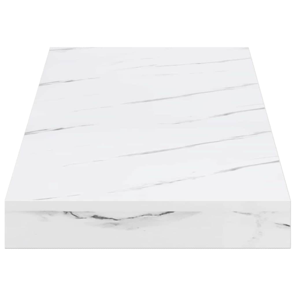 vidaXL Wandregal Wandmontiert Weiß Marmor 50 x 23 x 4 cm Holzwerkstoff