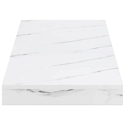 vidaXL Wandregal Wandmontiert Weiß Marmor 50 x 23 x 4 cm Holzwerkstoff