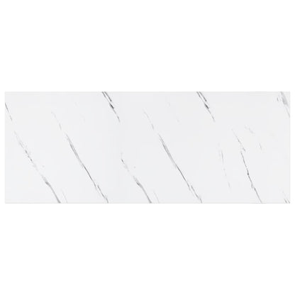vidaXL Wandregal Wandmontiert Weiß Marmor 50 x 23 x 4 cm Holzwerkstoff
