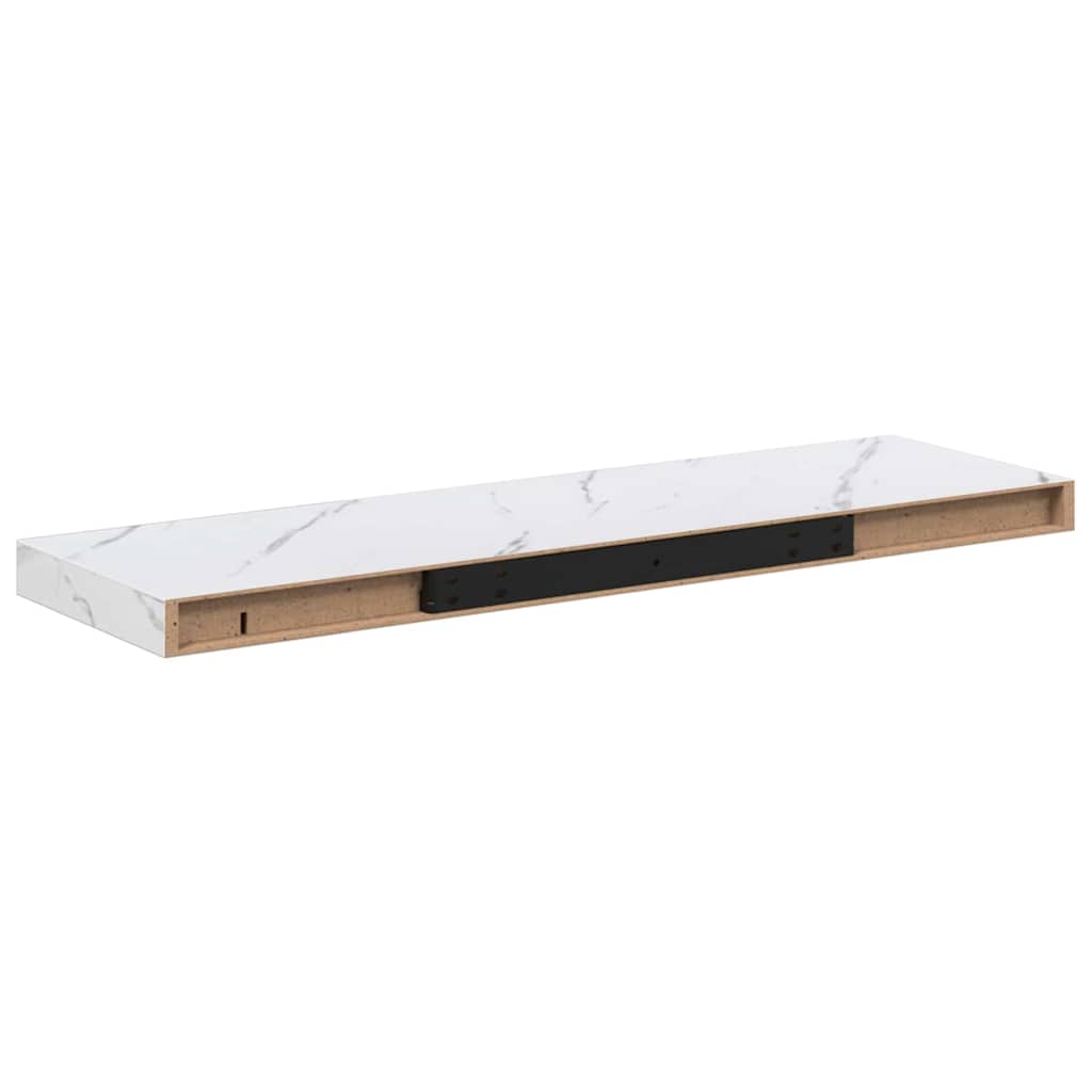 vidaXL Wandregal 4 pcs Weiß Marmor 90 x 23,5 x 4 cm Holzwerkstoff