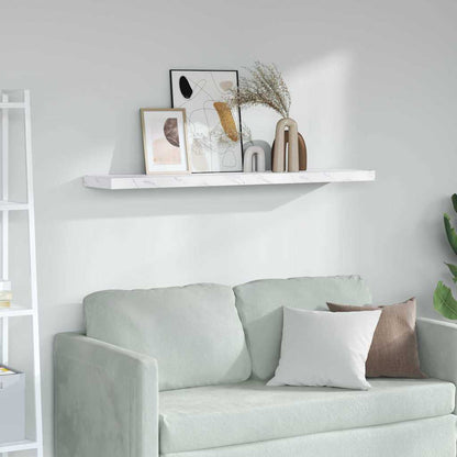 Wandregal Weiß Marmor 120 x 23,5 x 4 cm Holzwerkstoff