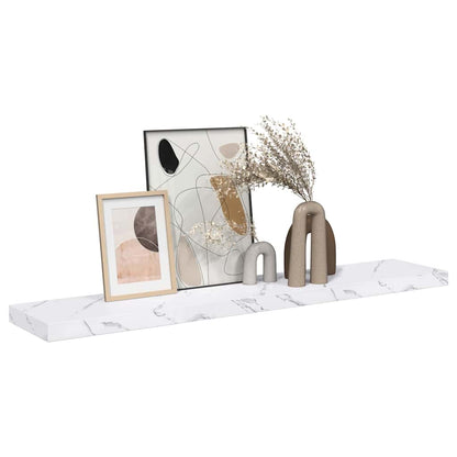 Wandregal Weiß Marmor 120 x 23,5 x 4 cm Holzwerkstoff