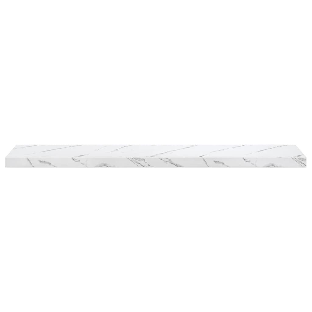 vidaXL Wandregal 2 pcs Weiß Marmor 120 x 23,5 x 4 cm Holzwerkstoff
