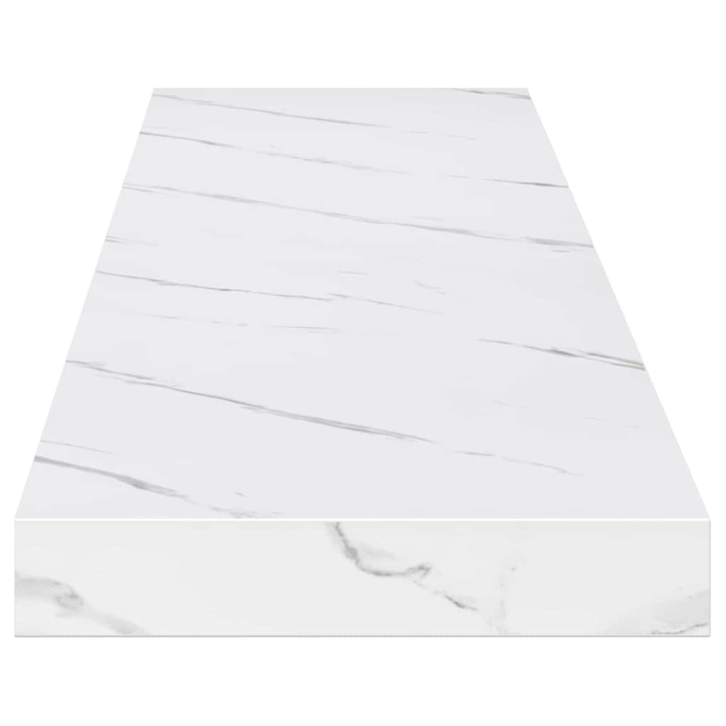 vidaXL Wandregal 4 pcs Weiß Marmor 120 x 23,5 x 4 cm Holzwerkstoff