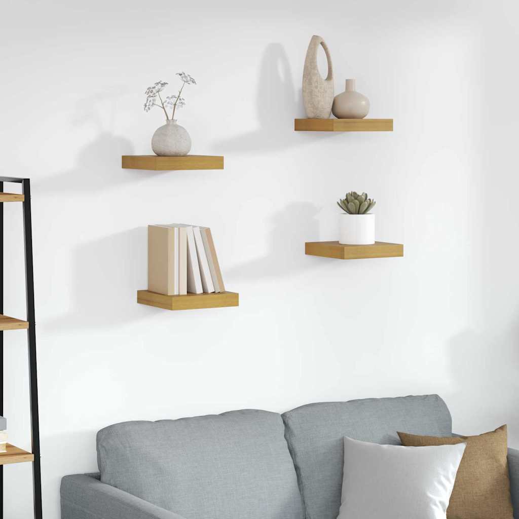 vidaXL Wandregal 4 pcs Beige 23 x 23,5 x 4 cm Holzwerkstoff