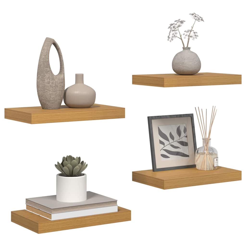Wandregal 4 pcs Beige 40 x 23,5 x 4 cm Holzwerkstoff