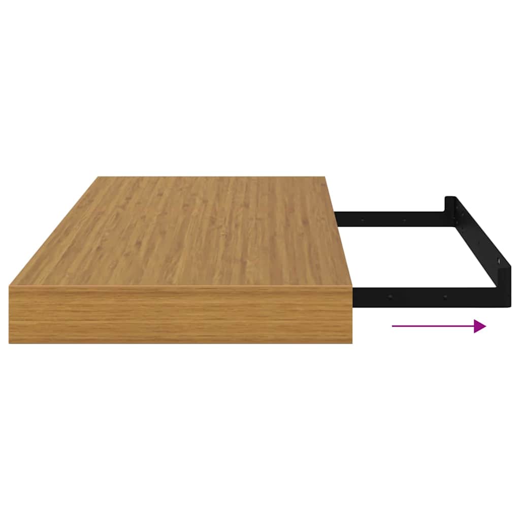 vidaXL Wandregal Wandmontiert Beige 50 x 23 x 4 cm Holzwerkstoff