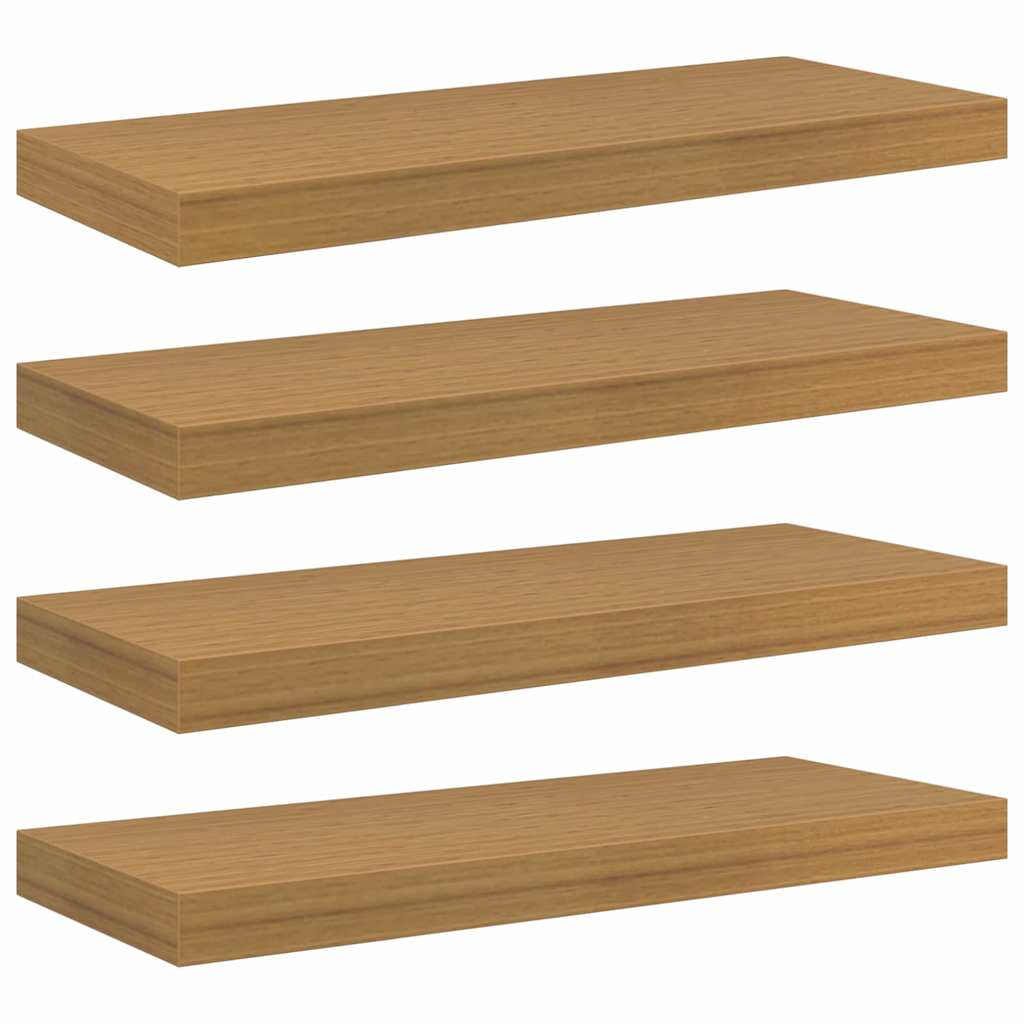 vidaXL Wandregal Wandmontiert 4 pcs Beige 50 x 23 x 4 cm Holzwerkstoff