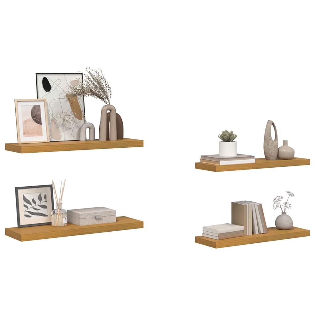 vidaXL Wandregal 4 pcs Beige 90 x 23,5 x 4 cm Holzwerkstoff