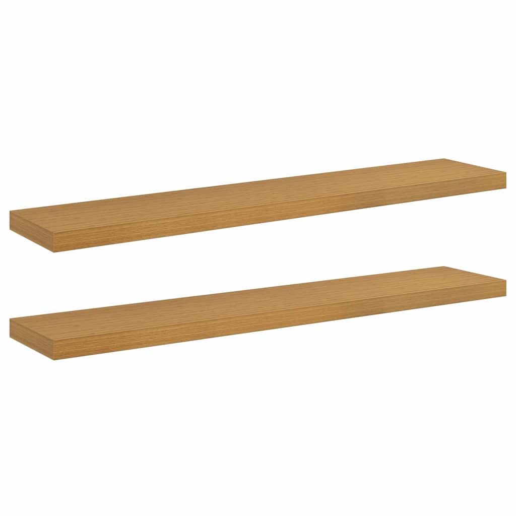 Wandregal 2 pcs Beige 120 x 23,5 x 4 cm Holzwerkstoff