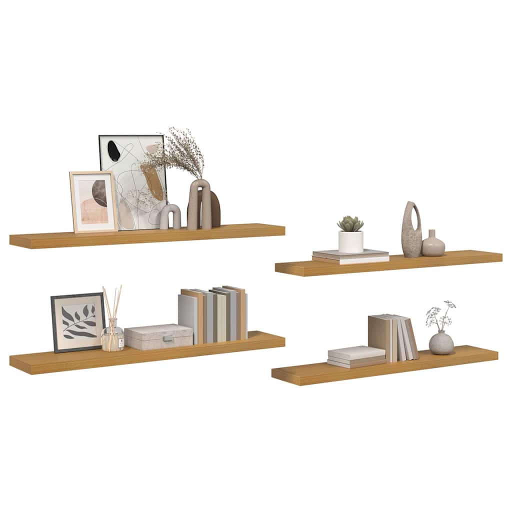 vidaXL Wandregal 4 pcs Beige 120 x 23,5 x 4 cm Holzwerkstoff