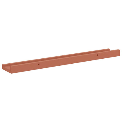 vidaXL Wandregal mit Regal 2 pcs Rot 60 x 9 x 3 cm Holzwerkstoff