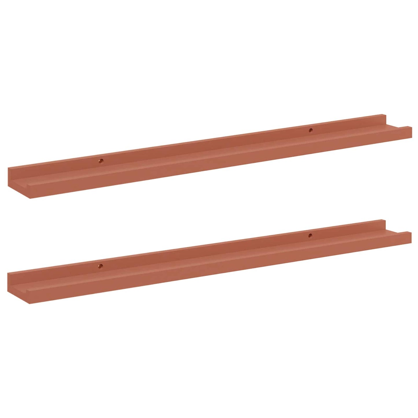 vidaXL Wandregal mit Regal 2 pcs Rot 80 x 9 x 3 cm Holzwerkstoff