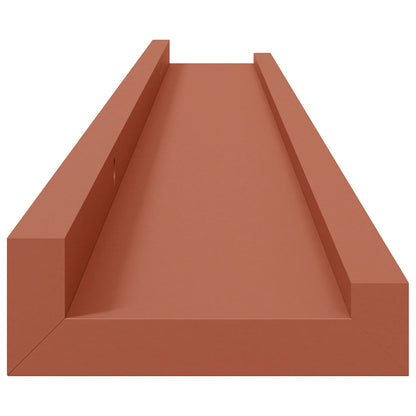 vidaXL Wandregal mit Regal 2 pcs Rot 80 x 9 x 3 cm Holzwerkstoff