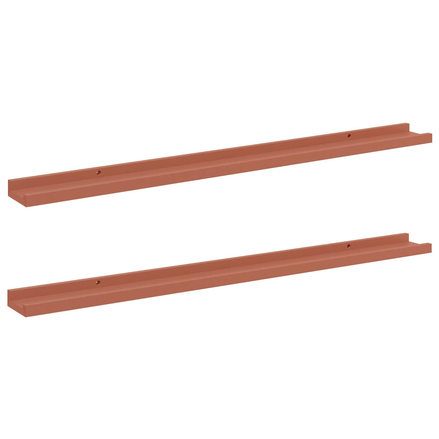 vidaXL Wandregal mit Regal 2 pcs Rot 100 x 9 x 3 cm Holzwerkstoff