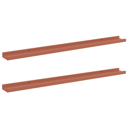 vidaXL Wandregal mit Regal 2 pcs Rot 100 x 9 x 3 cm Holzwerkstoff