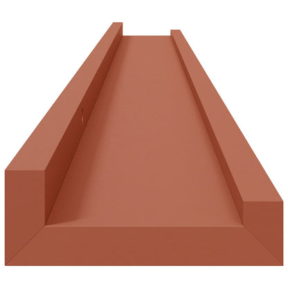 vidaXL Wandregal mit Regal 2 pcs Rot 100 x 9 x 3 cm Holzwerkstoff
