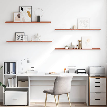 Wandregal mit Regal 4 pcs Rot 115 x 9 x 3 cm Holzwerkstoff