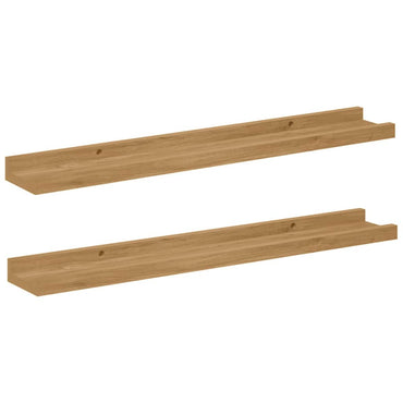 vidaXL Wandregal mit Regal 2 pcs Braun 60 x 9 x 3 cm Holzwerkstoff