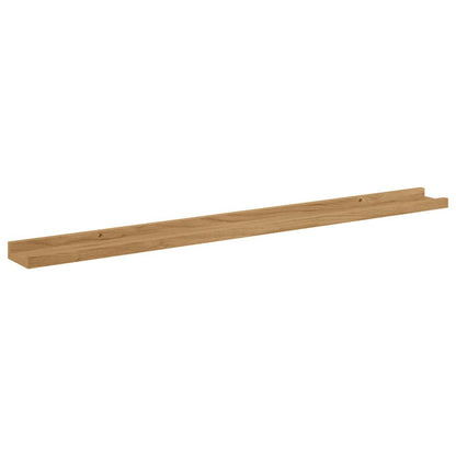 vidaXL Wandregal mit Regal 2 pcs Braun 100 x 9 x 3 cm Holzwerkstoff