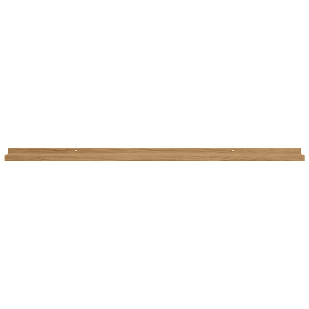 vidaXL Wandregal mit Regal 2 pcs Braun 115 x 9 x 3 cm Holzwerkstoff
