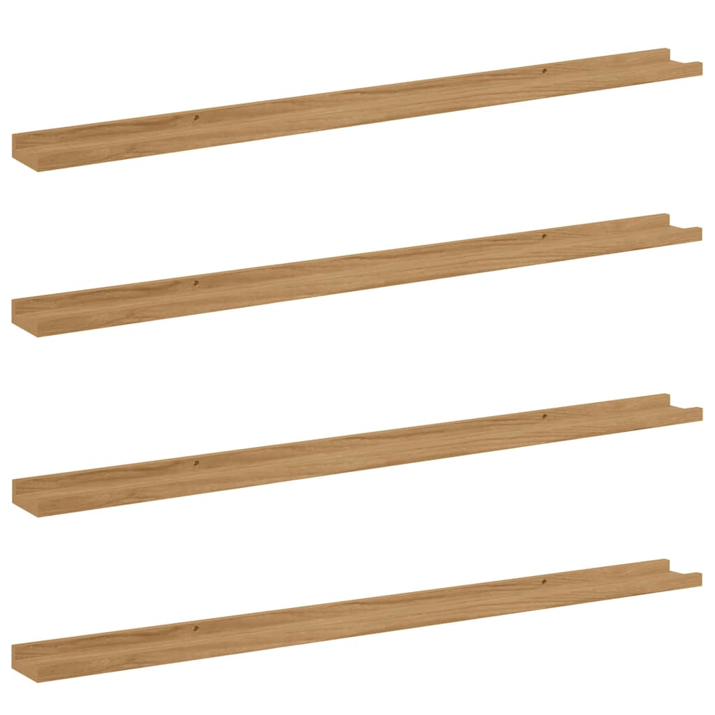 vidaXL Wandregal mit Regal 4 pcs Braun 115 x 9 x 3 cm Holzwerkstoff