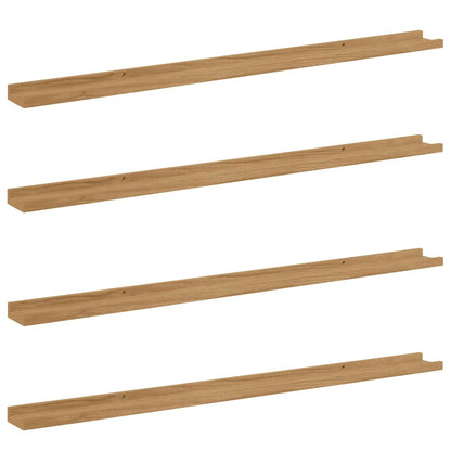 vidaXL Wandregal mit Regal 4 pcs Braun 115 x 9 x 3 cm Holzwerkstoff