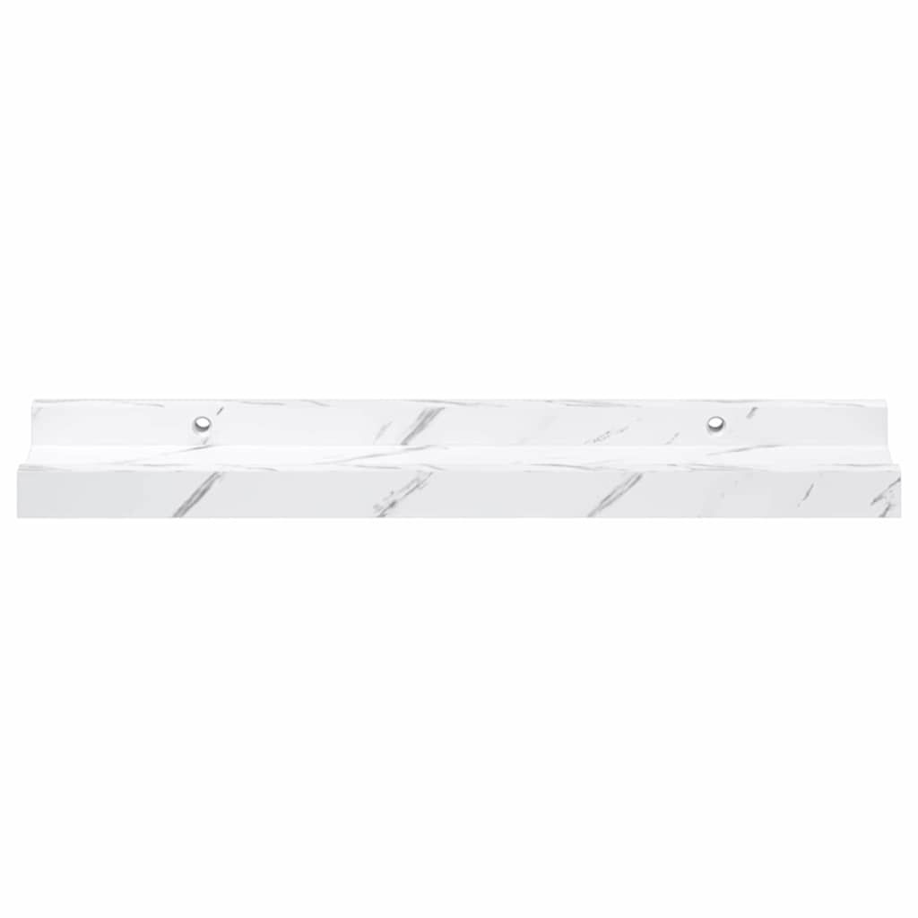 vidaXL Wandregal 2 pcs Weiß Marmor 40 x 9 x 3 cm Holzwerkstoff