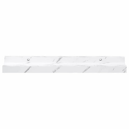 vidaXL Wandregal 2 pcs Weiß Marmor 40 x 9 x 3 cm Holzwerkstoff