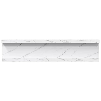vidaXL Wandregal 2 pcs Weiß Marmor 40 x 9 x 3 cm Holzwerkstoff