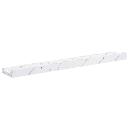 vidaXL Wandregal 2 pcs Weiß Marmor 60 x 9 x 3 cm Holzwerkstoff