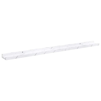 vidaXL Wandregal 2 pcs Weiß Marmor 100 x 9 x 3 cm Holzwerkstoff