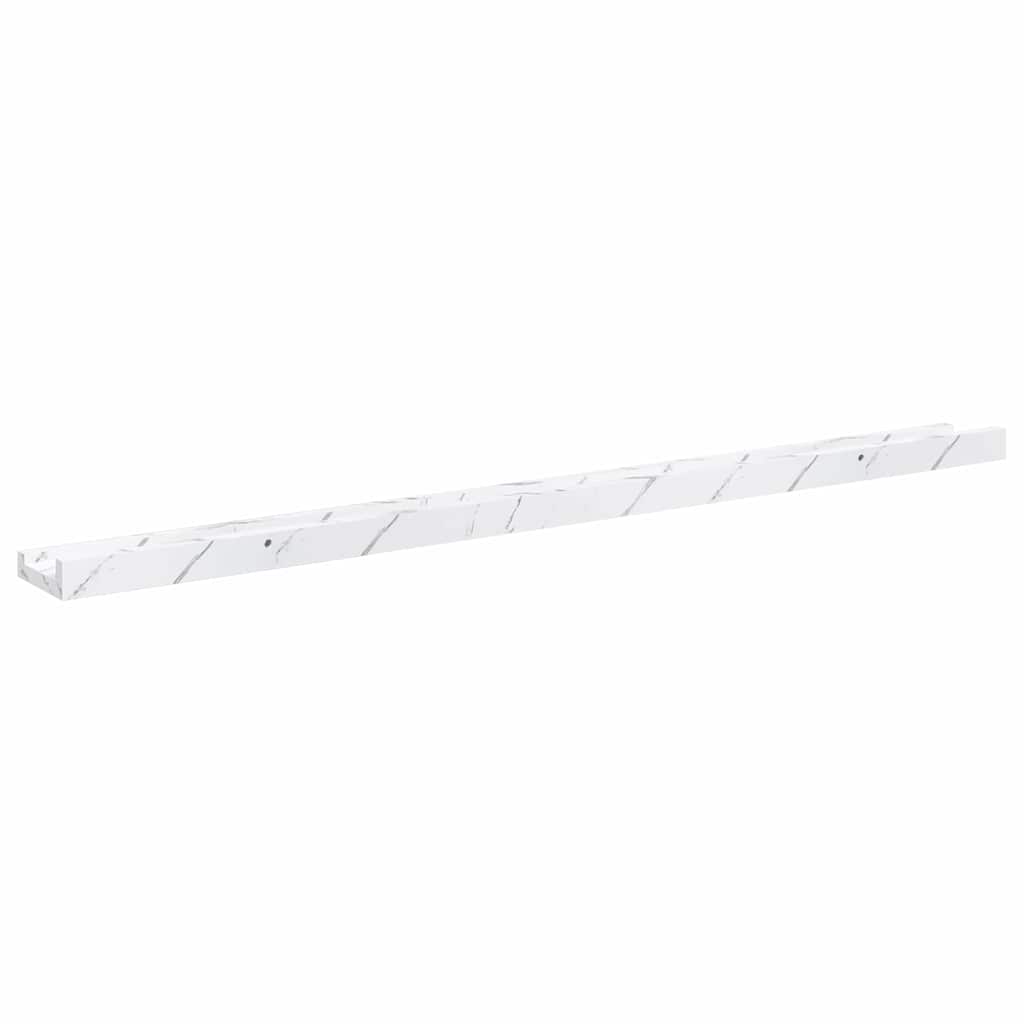 vidaXL Wandregal 2 pcs Weiß Marmor 100 x 9 x 3 cm Holzwerkstoff
