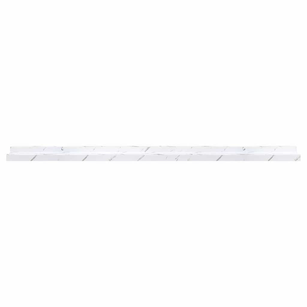 vidaXL Wandregal 2 pcs Weiß Marmor 100 x 9 x 3 cm Holzwerkstoff