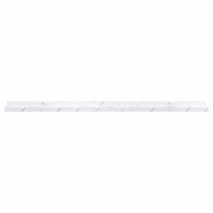 vidaXL Wandregal 2 pcs Weiß Marmor 100 x 9 x 3 cm Holzwerkstoff