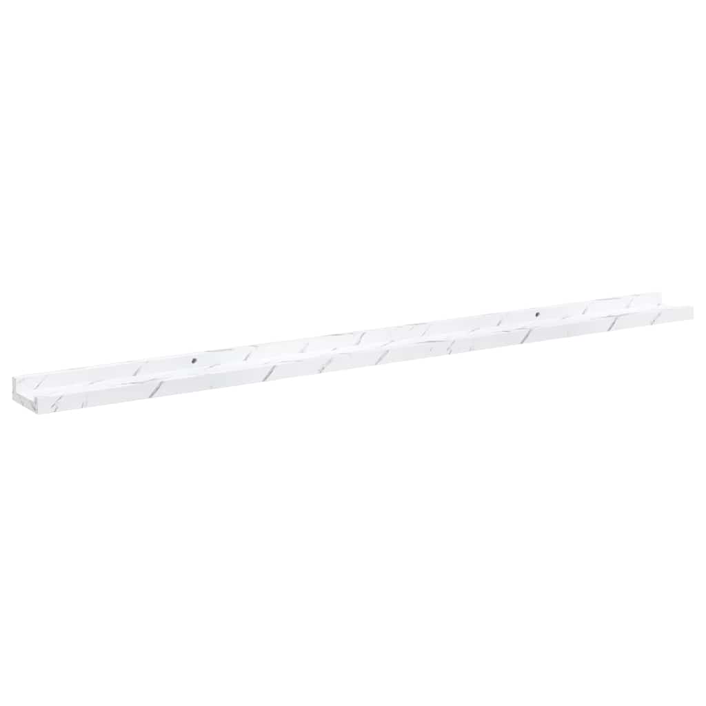 vidaXL Wandregal 2 pcs Weiß Marmor 115 x 9 x 3 cm Holzwerkstoff