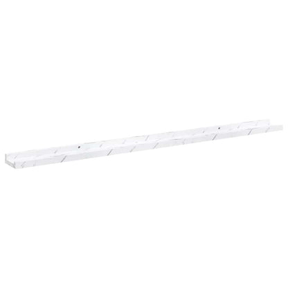 vidaXL Wandregal 2 pcs Weiß Marmor 115 x 9 x 3 cm Holzwerkstoff