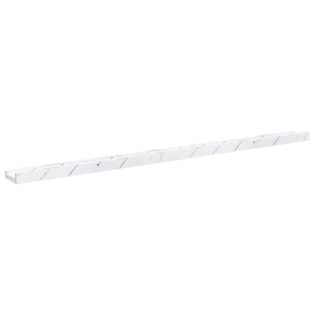 vidaXL Wandregal 2 pcs Weiß Marmor 115 x 9 x 3 cm Holzwerkstoff