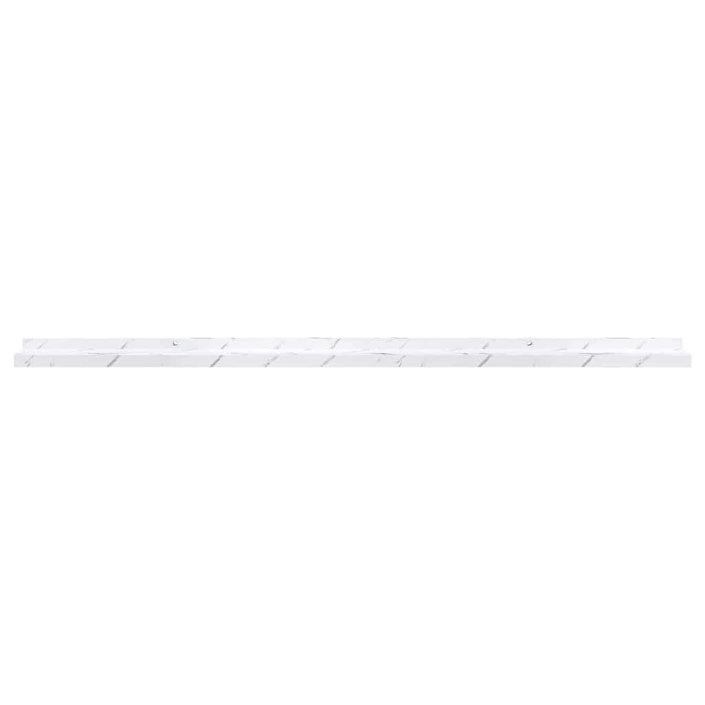 vidaXL Wandregal 2 pcs Weiß Marmor 115 x 9 x 3 cm Holzwerkstoff