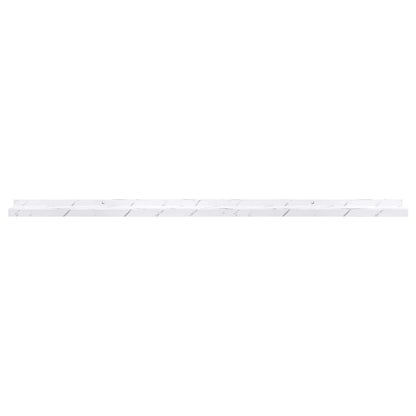 vidaXL Wandregal 2 pcs Weiß Marmor 115 x 9 x 3 cm Holzwerkstoff