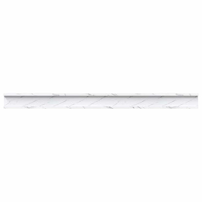 vidaXL Wandregal 2 pcs Weiß Marmor 115 x 9 x 3 cm Holzwerkstoff