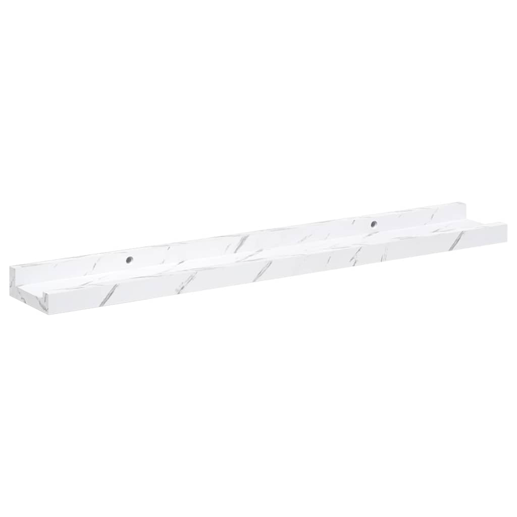 vidaXL Wandregal 4 pcs Weiß Marmor 60 x 9 x 3 cm Holzwerkstoff