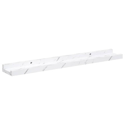 vidaXL Wandregal 4 pcs Weiß Marmor 60 x 9 x 3 cm Holzwerkstoff